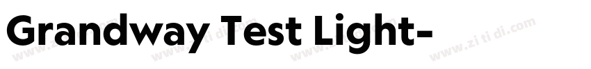 Grandway Test Light字体转换